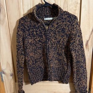 CIGNAL vintage Chunky Knit Zip-Up Sweater